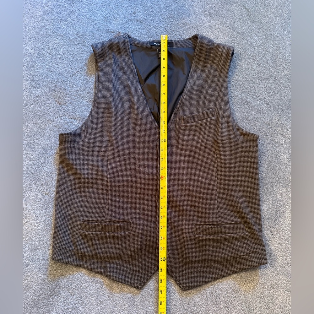 Y2K AXIST Men's Black Houndstooth Vest XL - Picture 4 of 10